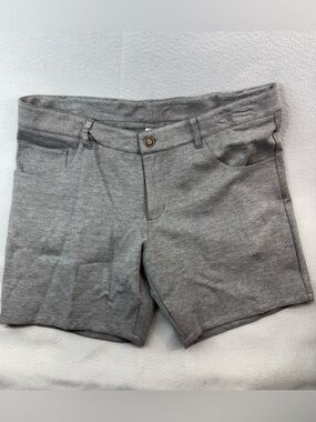 Timoteo 34 Men's Athletic Grey Performance Shorts with Secure Button Waist